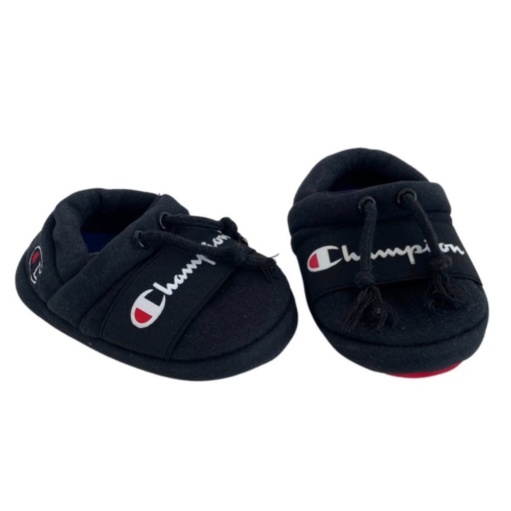 Champion Toddler Slip-on Slippers Black Red Size 6T